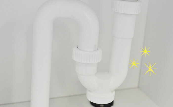 排水パイプの水漏れ修理完了