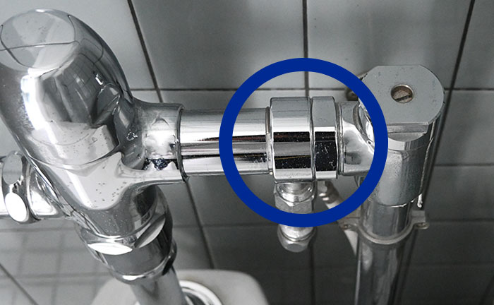 接合部からの水漏れ