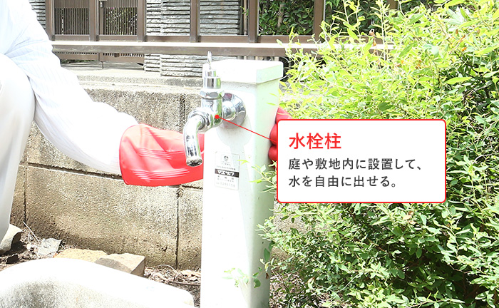 庭にある蛇口 立水栓、水栓柱とは