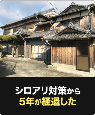 シロアリ対策から５年が経過した
